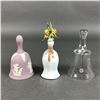 Image 2 : 3pc Decorative Table Bells Including Wedgwood and Crystal