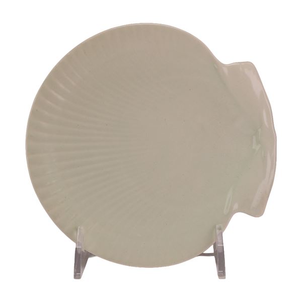 Wedgwood Moonstone Matte White Scallop Shell Plate