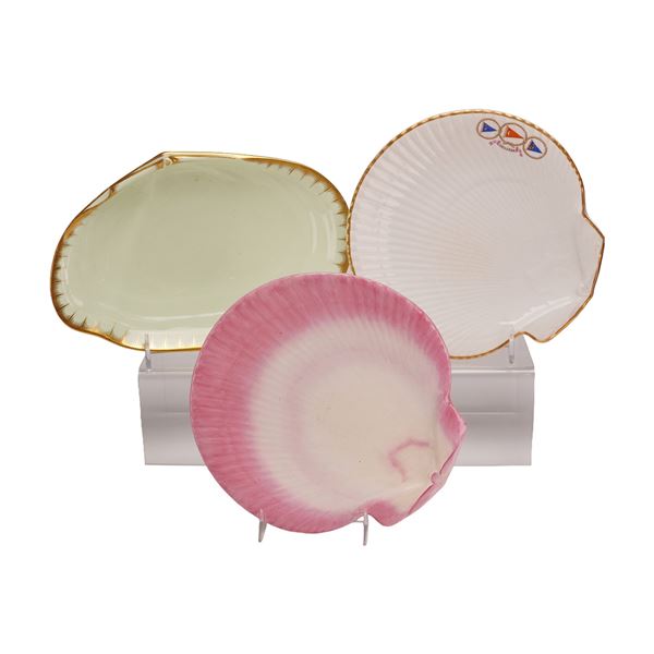 3pc Wedgwood Pearlware Shell-Form Dessert Dishes