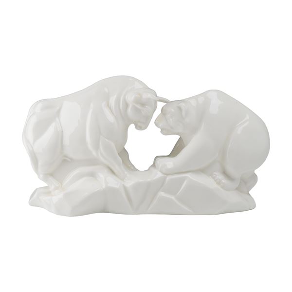 Wedgwood Bone China Bull and Bear Figurine