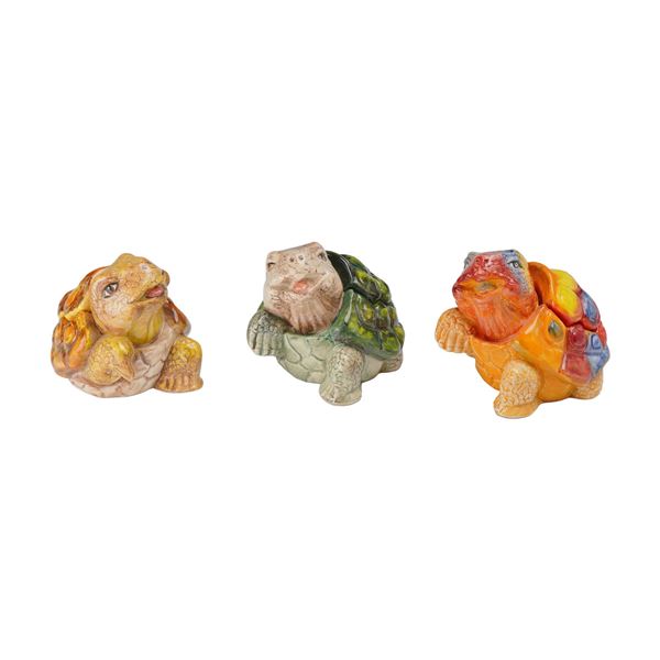 3pc Kevin Francis Face Pots, Prototype Turtles