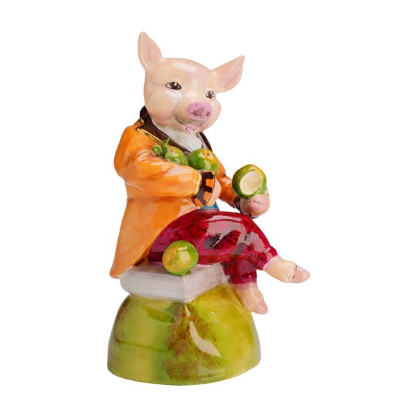 Royale Stratford Hand Painted Bone China Mr. Pig with Apples Figurine