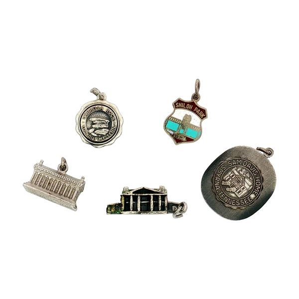 5pc Sterling and Non-Sterling Silver Tennessee Charms