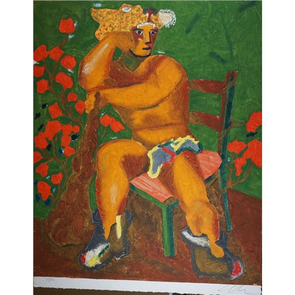 Sandro Chia (Italian 1946) Carborundum etching with hand coloring Untitled #8 signed