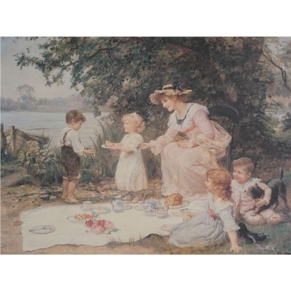 Fred Morgan Giclee on Canvas, Tea Party Scene