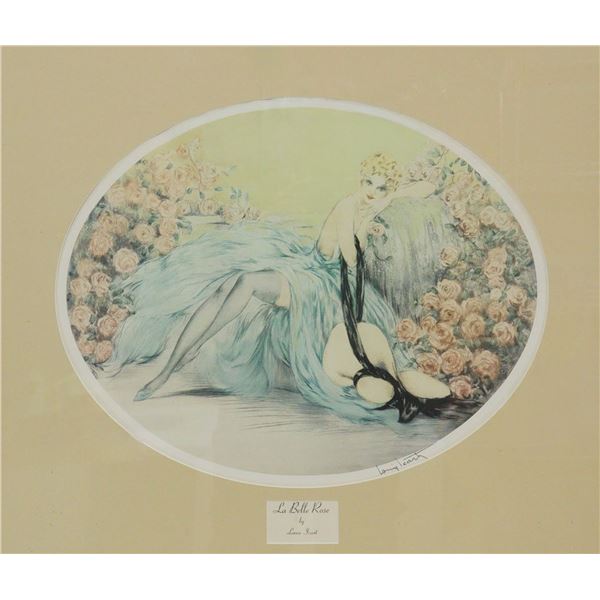 After Louis Icart (French, 1888-1950), Color Print on Paper, La Belle Rose