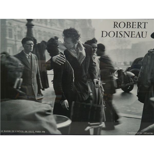 After Robert Doisneau (French 1912-1994), B&W Print, The Kiss by the Hotel de Ville