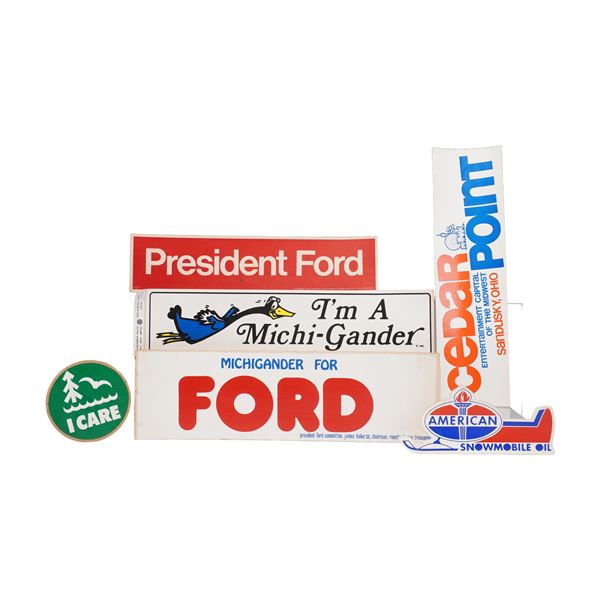 6pc Vintage Decal Lot, Ford, Michigan Pride, Cedar Point