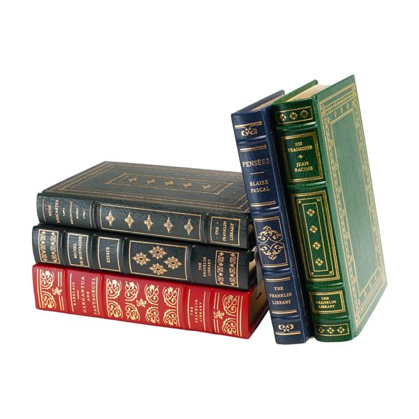 A 5-Piece Collection of Great Books of the Western World. Franklin Library. 1976-1981. Limited Editi