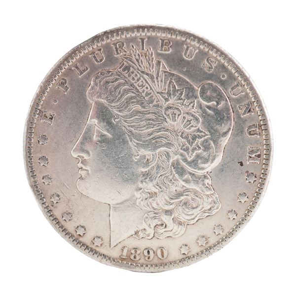 1890 U.S. Morgan Dollar 90% Silver Coin, Circulated