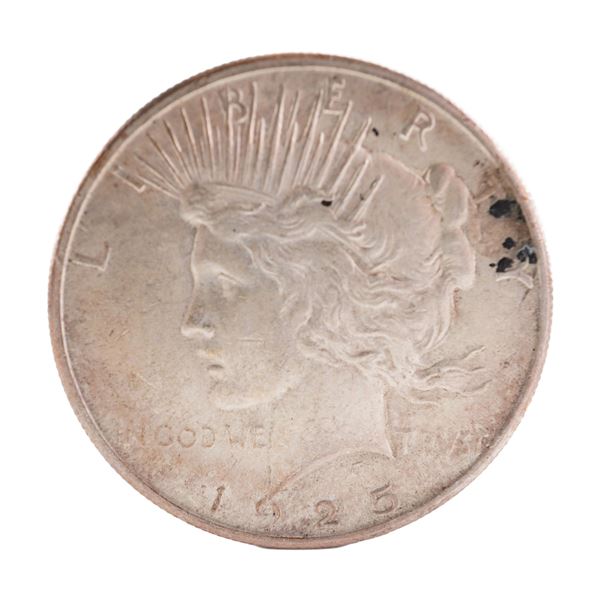1925 U.S. Peace Dollar 90% Silver Coin, Circulated