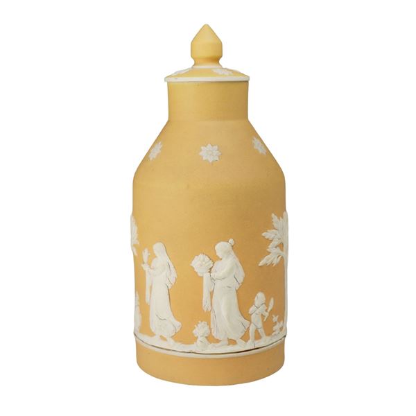 Wedgwood Primrose Jasperware Lidded Canister