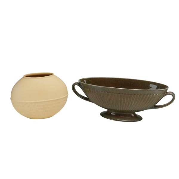 2pc Wedgwood Ceramic Vase and Bowl
