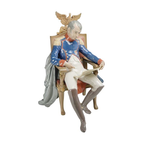 Lladro Porcelain Sculpture, Napolean Planning Battle 1001459