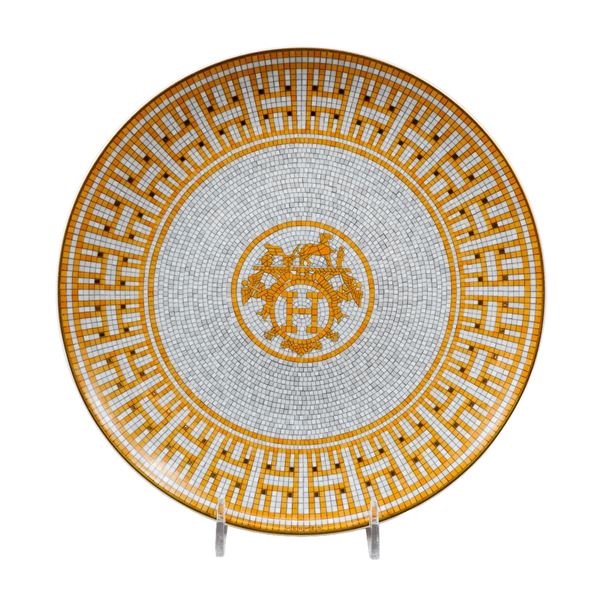 Hermes Mosaique au 24 Gold Porcelain Salad Plate