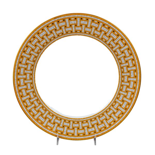 Hermes Mosaique Au 24 Gold Porcelain Dinner Plate