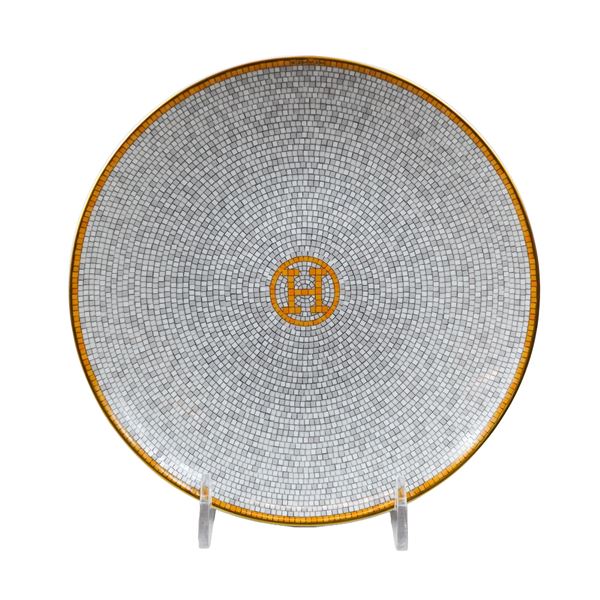 Hermes Mosaique au 24 Gold Porcelain Bread and Butter Plate