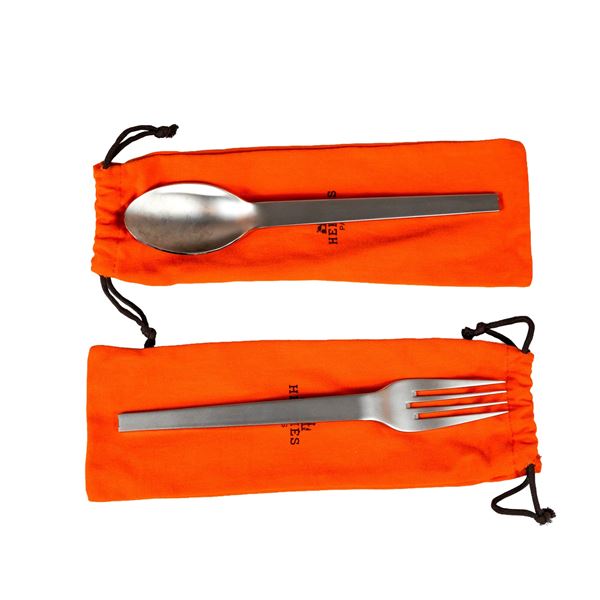 Pair of Hermes HTS Stainless Steel Serving Set