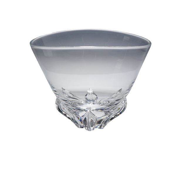 Steuben Crystal Deep Flower Art Glass Bowl Model 8091