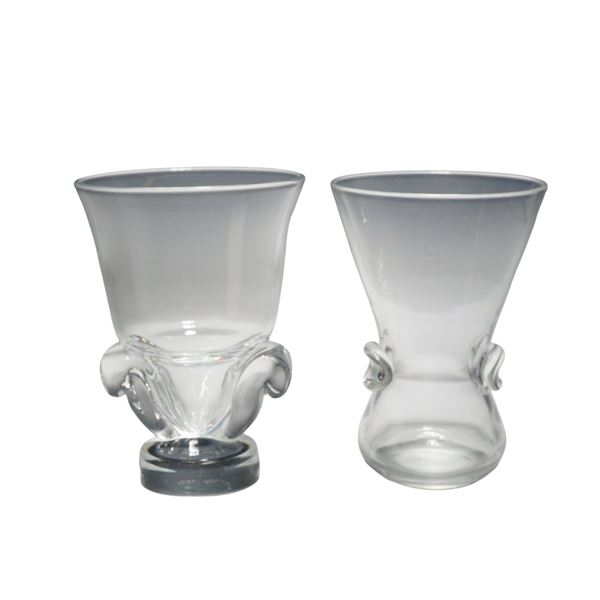 2pc Steuben Art Glass Small Vases