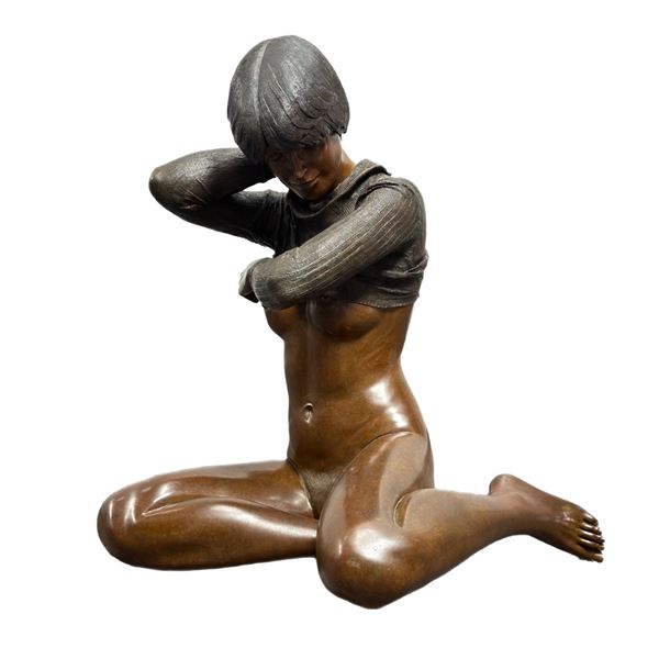 Isidore Margulies Bronze Sculpture Debbie 1979 Edition 4 of 12