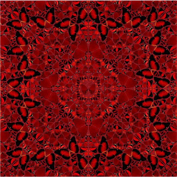 Damien Hirst  (English 1965) Laminated Giclee print on aluminum composite, screen printed with glitt