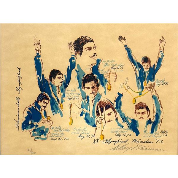 LeRoy Neiman (American, 1921-2012), Mark Spitz with Medals, 1972, Limited Edition Serigraph, 94/250 