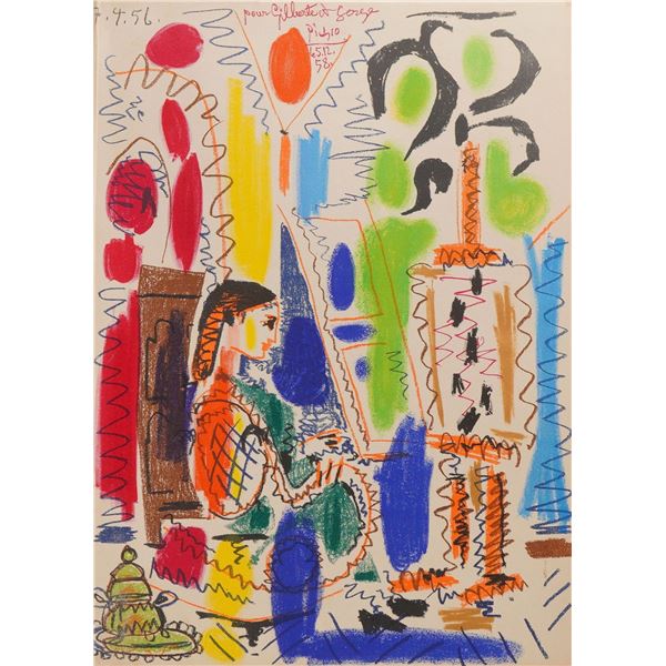 Pablo Picasso (Spanish, 1881-1973) Color Lithograph Mourlot Paris, L'Atelier de Cannes Cover Page w/