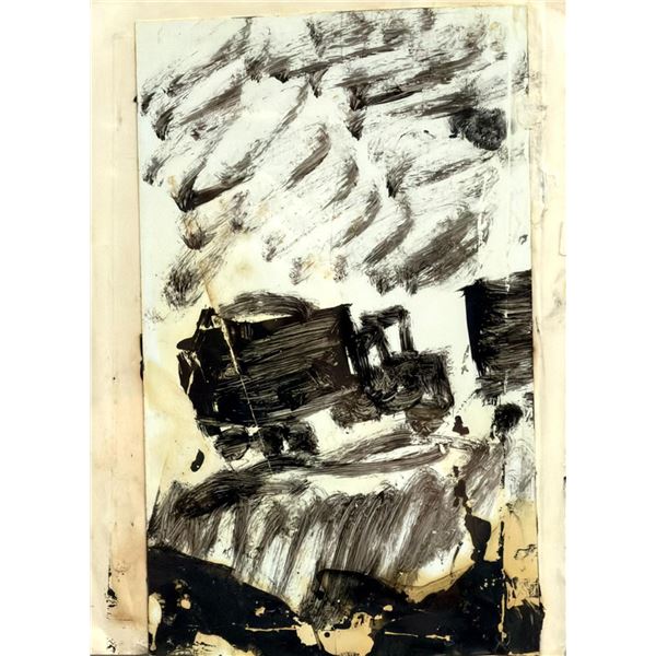 Purvis Young (American, 1943-2010) Original Two-Sided Abstract Paintings on Paper