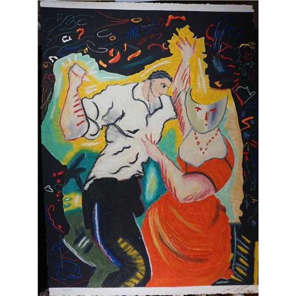 Sandro Chia (Italian 1946) Carborundum etching with hand coloring Untitled #2 signed
