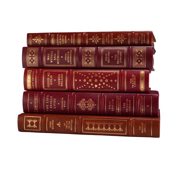 5pc Franklin Library Books, Go Tell It on the Mountain, Good as Gold, War Within and Without, and Mo