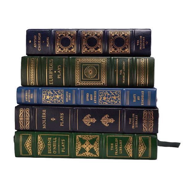 5-Piece Book Lot of Franklin Library Leather-Bound Editions. Multiple Authors.