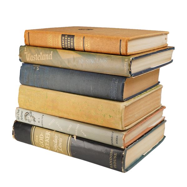 A Collection of 6 Vintage Hardcover Books including Lewis, The God-Seeker, 1949, First Printing (DJ)