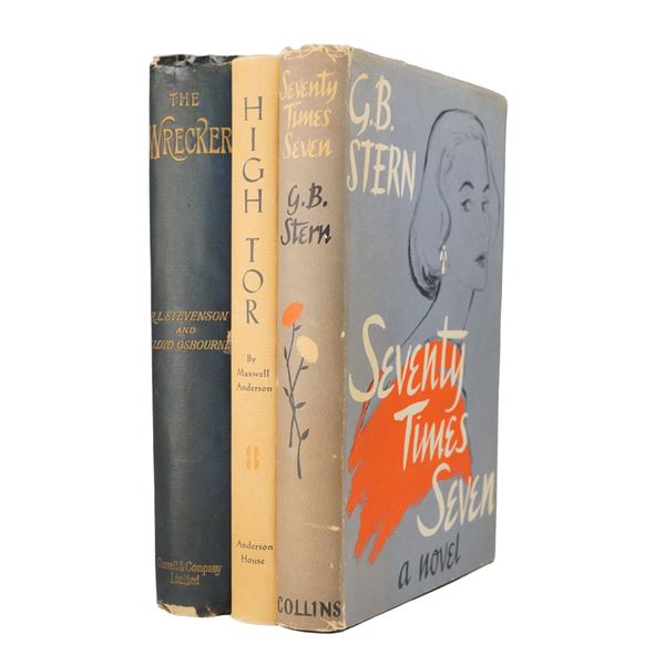 A Trio of First Edition Books. Stevenson, Anderson, and Stern. Various Publishers, 1892-1957. (DJ)