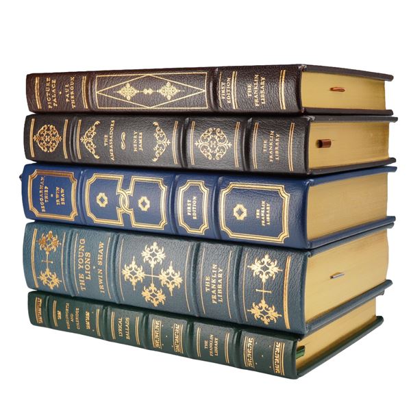 Franklin Library. Collection of 5 Leather-Bound Volumes, First and Limited Editions.