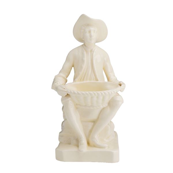 Wedgwood Etruria Creamware Seated Figure Sweetmeat Dish