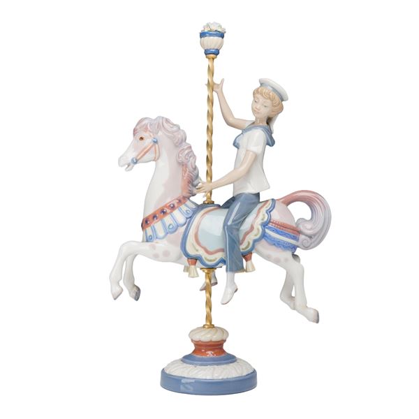 Lladro Spanish Porcelain Carousel Boy Figurine 1470