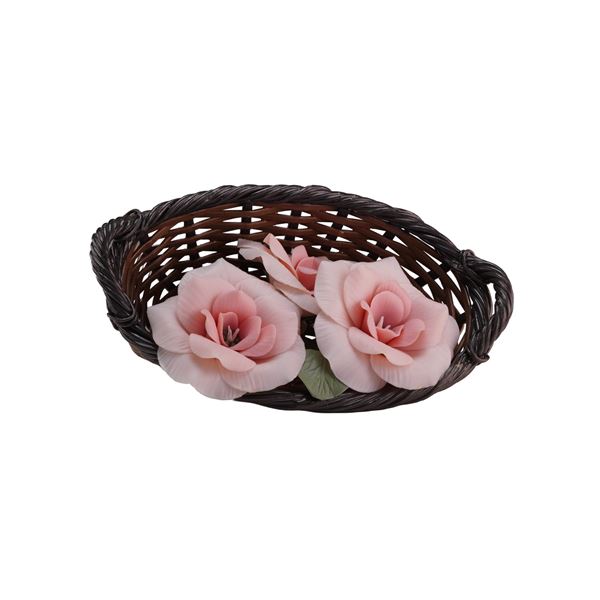 Lladro Capricho Pink Flower Basket Figurine 01001555 with Original Box