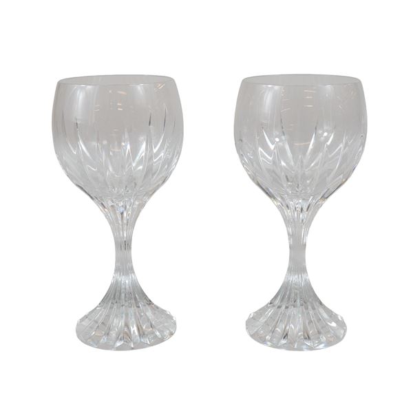 Pair of Baccarat Massena Crystal Wine Glasses