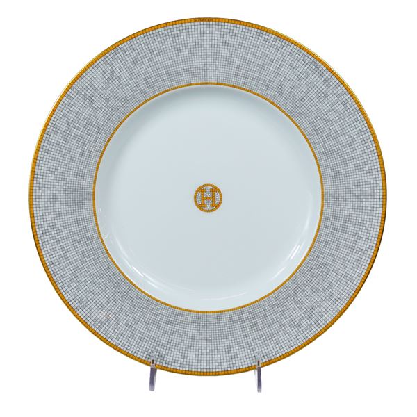 Hermes Mosaique au 24 Gold Porcelain Presentation Plate