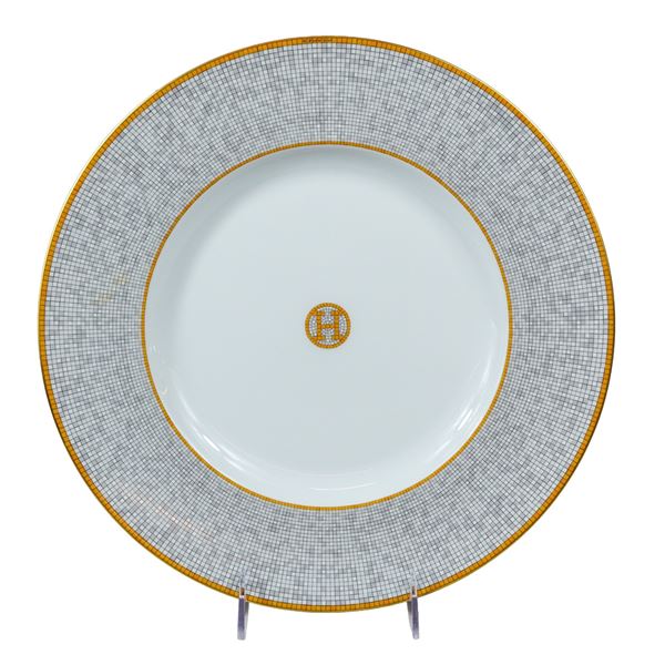 Hermes Mosaique au 24 Gold Porcelain Presentation Plate
