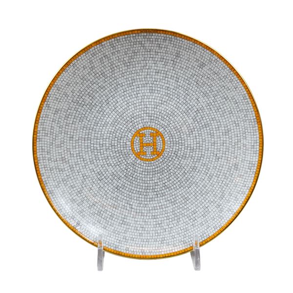 Hermes Mosaique au 24 Gold Porcelain Bread and Butter Plate