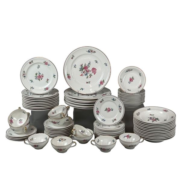 74pc Limoges Charles Ahrenfeldt Normandie Pattern Tableware