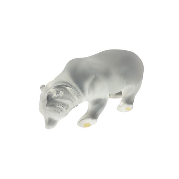 Lalique French Frosted Crystal Bear Figurine