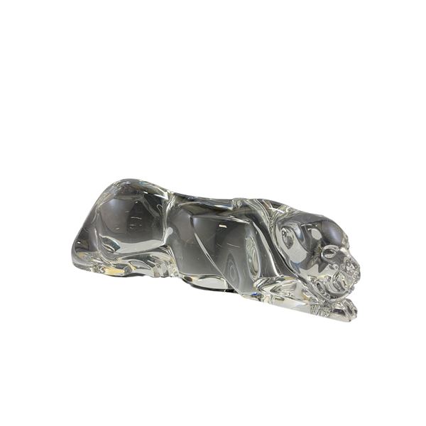 Baccarat French Crystal Lioness Figurine