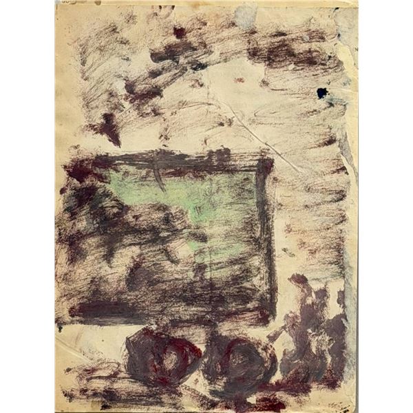 Purvis Young (American, 1943-2010) Two-Sided Mixed Media on Paper Paintings,