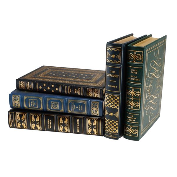 5pc Collection of The Franklin Library 100 Greatest Books of All Time Series, 1974-1976