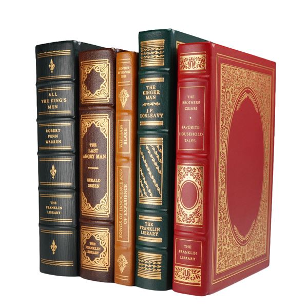 A Collection of Five Franklin Library Leather-Bound Volumes Including All the King's Men. (Signed)