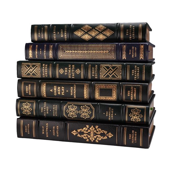 A 6-Piece Collection of Franklin Library Leather-Bound First Edition Society Volumes