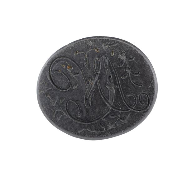 Wedgwood & Bentley Black Basalt Intaglio Monogram Seal